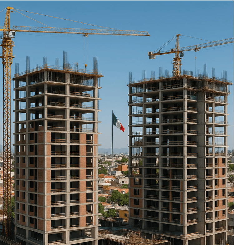Interior de desarrollo inmobiliario moderno